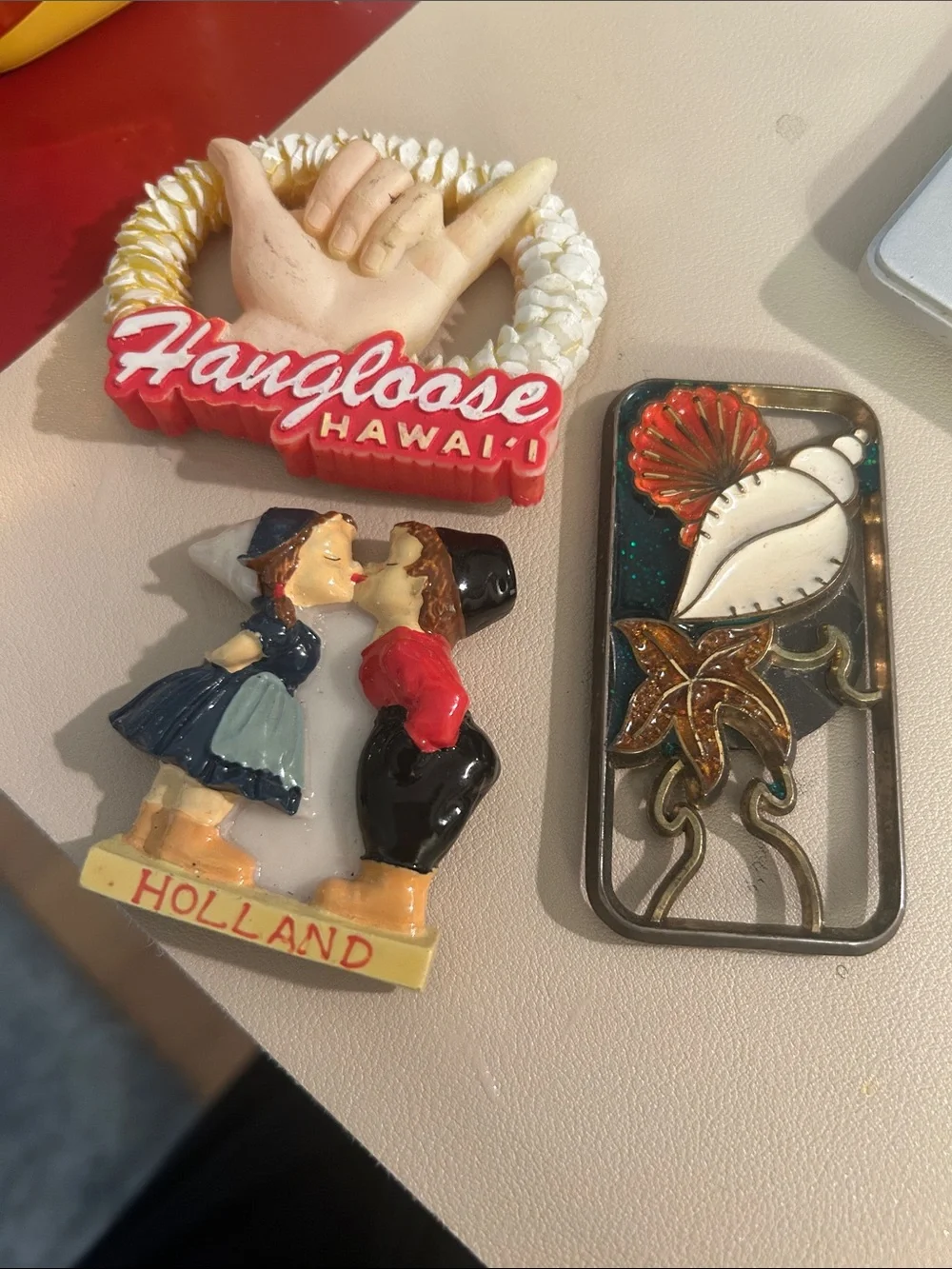 Vintage Hawaii Holland Enamel Sea Life Magnet Lot